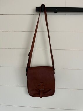 Classic Brown Leather Crossbody Bag for Women
